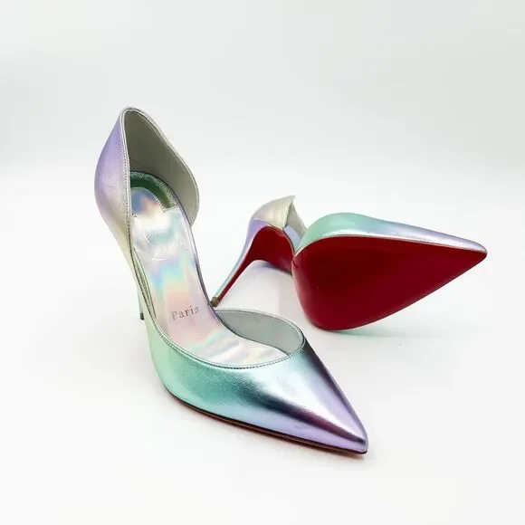 Christian Louboutin Iriza Pumps 100 Ombré Iridescent Heels EU 37.5 US 7.5 - Picture 2 of 14